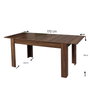 Hanah Home Oblo Mesa de comedor extensible Nogal
